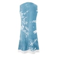 thumbnail image 5 of JUNWELL Robes d'Été pour Femmes Grande Taille Robes d'Été Grande Taille pour Femmes Robe de Plage Col en U Sans Manches Fausse Deux Pièces Robe de Fête T-Shirt Midi Robe Ample, 5 of 5