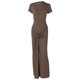 thumbnail image 4 of Vestido ajustado con pliegues y cordones para mujer - Manga corta, cintura alta, doble capa - Conjunto informal para fiesta, 4 of 8