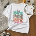 thumbnail image 2 of Xuewenshw Children's Casual Letter Pattern Print Multicolor Round Neck Short Sleeves Blouse Designs Latest for Girls, 2 of 6
