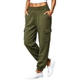 thumbnail image 3 of YABCSAZ Sweatpants for Women, Baggy Joggers Lounge Cargo Sweat Pants with Pockets, Cotton High Waisted Drawstring Casual Comfy Fall Athletic Joggers for Workout Gym, 3 of 9