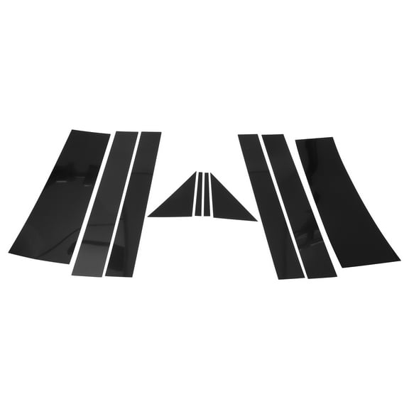 Unique Bargains Door Pillar Window Trim for Chrysler Town & Country 2008-2016 Black Front Rear Left Right Anti Scratch Sticker Pillar Posts Cover 10 Pcs