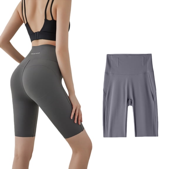 High Rise Tummy Control Biker Shorts for Women, Quick Dry Stretch Workout Compression Shorts