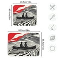 thumbnail image 4 of Yayeee Dish Drying Mat for Kitchen Counter 16"x18" Microfiber Absorbent Pad, Black Illusionary Boat, 4 of 7