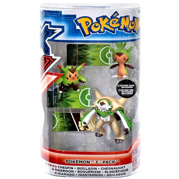Pokemon Evolution Chespin Quilladin Chesnaught Figure 3 Pack Walmart Com Walmart Com