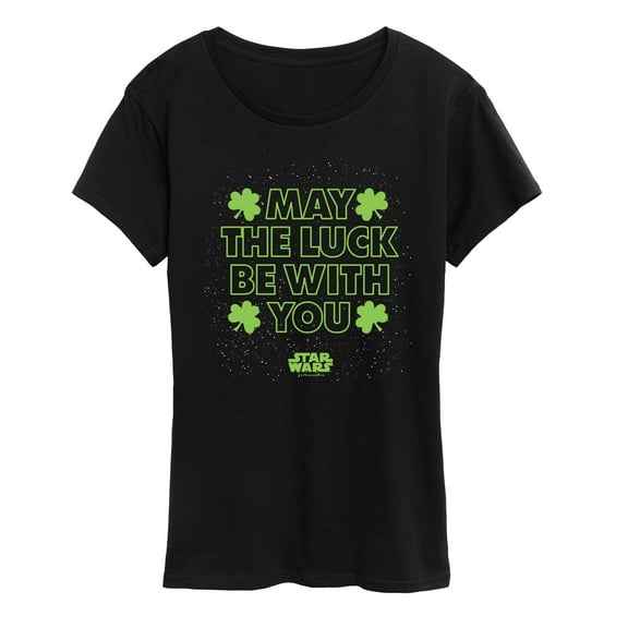 Star Wars - St. Patrick's Day May Luck Be With You - Women's Short Sleeve Graphic T-Shirt