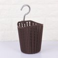 thumbnail image 4 of Cesta colgante de plástico con gancho, cesta colgante para ducha de baño con agujeros de drenaje, cesta colgante de almacenamiento para cocina, estante colgante para dormitorio Adepaton CPB-DE-WX459-4, 4 of 5