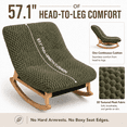 thumbnail image 3 of LEGAHOME Oversized Rocking Accent Chair Indoor, 41.3in Papasan Rocking Lounge Chair for Adults with Corduroy Cushion, Plush Reading Nook Chair for Living Room, Solid Wood Base, Antique Green, 3 of 8