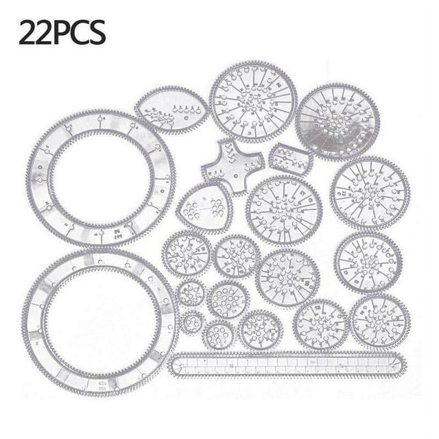 Geometric Drawing Spirograph Toy Set, 22-Piece Ruler Kit for Kids, Creative Art Patterns, Educational STEM Gift, Fun Mandala Designs, Spiral Artist Stencil Kit, Multi-Color