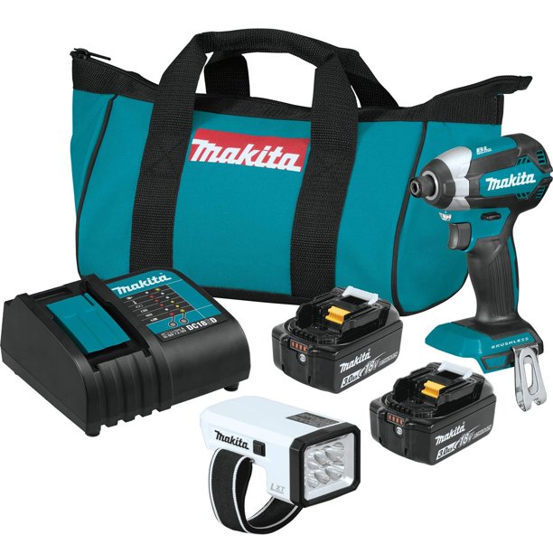 Kit de atornillador de impacto Makita XDT131X2 18V sin escobillas con 2 baterías