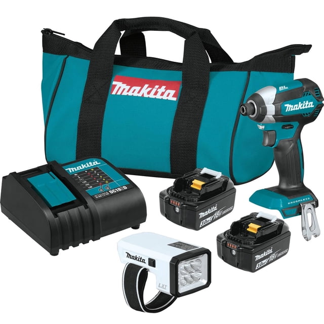 Kit de atornillador de impacto Makita XDT131X2 18V sin escobillas con 2 baterías