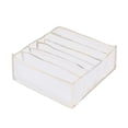 thumbnail image 2 of Honeycomb Compartment Underwear Drawer Organizer Set, Mesh Fabric Closet Dividers, Foldable Clothing Storage Bin for Bedroom Beige S, 2 of 4