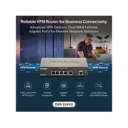 D-Link Gigabit VPN Router | Perfect for Remote Work | 4 Port Gigabit Dual WAN Failover | Enterprise-Grade Encryption | TAA/NDAA Compliant (DSR-250V2)