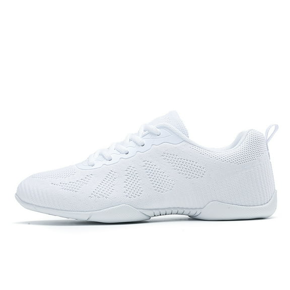 Womens Cheer Dance Shoes Girls Cheerleading Dance Shoes Athletic Training Dance Breathable Cheer Competition Sneakers Cheerleading Fashion Sports Shoes Girls Tennis Walking Sneakers White 41