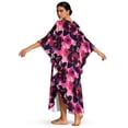 thumbnail image 2 of SEANATIVE Womens Plus Size Kaftan Dress Stylish Design Beach Cover Up Swimsuit Coverup Kaftan Maxi Dress for Vacation Casual Beach Pool Party Wear, Tropical Flower Pink Black, 2 of 7