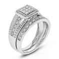 thumbnail image 3 of Vir Jewels 2/5 CTTW Lab Grown Diamond Wedding Bridal Set in Sterling Silver Female Adult, 3 of 10