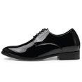 thumbnail image 2 of CMR CHAMARIPA Men's Derby Elevator Shoes Black Patent Leather High Heel Men Dress Shoes 8CM / 3.15 Inches, 2 of 8