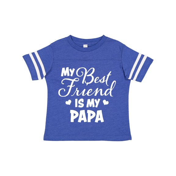 Inktastic My Best Friend is My Papa with Hearts Boys or Girls Toddler T-Shirt