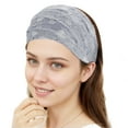 thumbnail image 4 of Unique Bargains 1 Pc Headband Floral Lace Wide Hairband for Women Blue, Gray, 4 of 5
