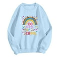 thumbnail image 4 of Xuyuer Women 100 Days of School Sweatshirt: Funny Teacher Shirts School Teaching Long Sleeves Teachers Gifts Tops Teacher Graphic T-Shirts School Days Tee Tops, 4 of 6