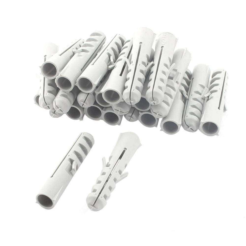 25 Pcs M12 x 60mm Plastic Anchors Lag Expand Expansion Nails Plugs Wall