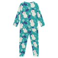 thumbnail image 3 of Renewold Cozy Pajamas for 3-4Y Boys Girls Christmas Socks Snowman Athletic Clothing Sleepwear Durable Long Sleeve Shirt & Pants Set of 2 Loose Nightwear Pj Shirt for Birthday Gifts, 3 of 5