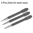 thumbnail image 3 of Uxcell 3pcs Center Punch Set 1.5mm/2mm/3mm Carbon Steel Non-Slip Nail Setter Punch, 3 of 5