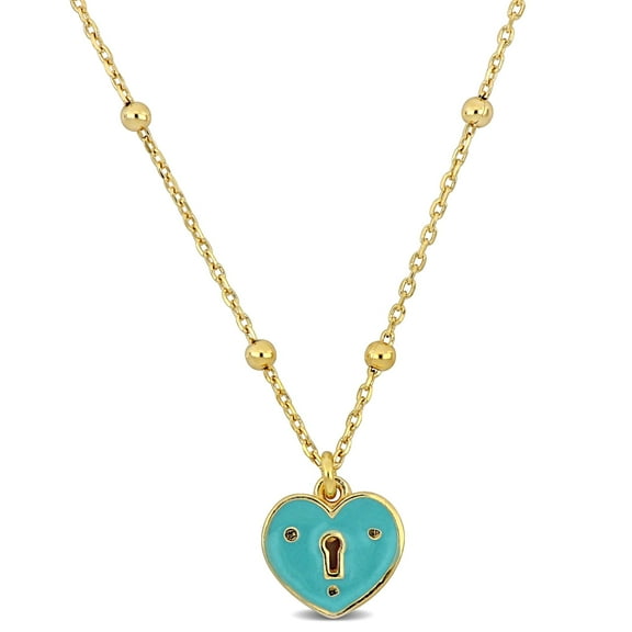 Everly Women's Turquoise Yellow Gold Plated Necklace