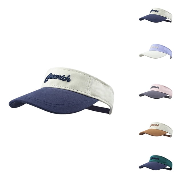 Visière de Sport pour Femmes, Design Color Block avec Grand Bord et Bande Anti-Transpiration, Protection Sun pour Course, Randonnée, Jardinage et Tennis, Marron Clair