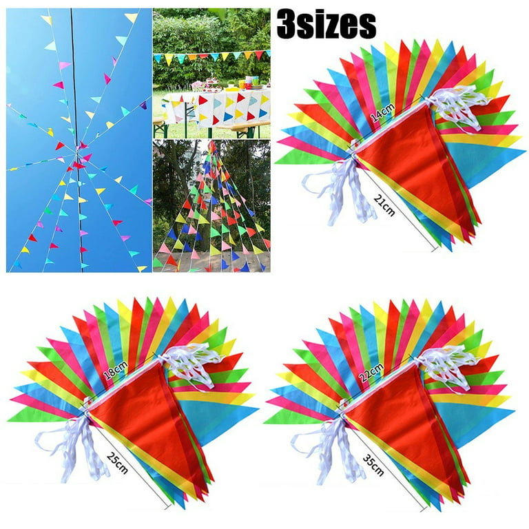 Happy Birthday Banner with Cake Topper, Rainbow Birthday Banner, Colorful Circle Paper Garland with Colorful Triangle Flags for Birthday Party