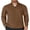 Brown, variant on Men's Quarter Zip Up Pullover Lightweight Mock Neck Sweatshirt Casual Long Sleeve Polo Shirt