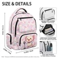 thumbnail image 4 of FKELYI 17 Inch Schoolbag for Kids Backpack Flower Cartoon Axolotl Print Large Capacity Primary School Bookbag with Multi-Pockets Casual Daypack Rucksack for Girls Knapsack, 4 of 7