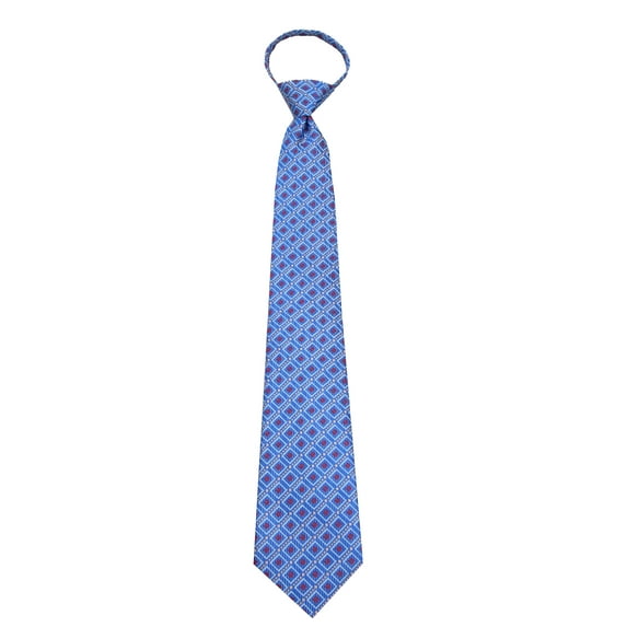 Mens Blue Zipper Pre-made Fashion Zipper Necktie Ties