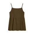 thumbnail image 5 of Linen Tank Tops for Women Summer Solid Spaghetti Strap Button down V Neck Camisole Lightweight Tank Top Size M, 5 of 5