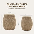 thumbnail image 2 of Casa Pura Furniture Handwoven Seagrass Storage Basket with Lid., 2 of 7