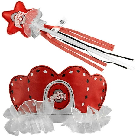 NCAA Ohio State University Buckeyes Princess Tiara and Wand Set