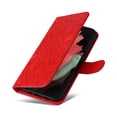 thumbnail image 6 of Allytechgroup Wallet Case for Samsung Galaxy S24 Ultra, Premium PU Leather Sunflower Embossed Flip Cover Hand Wrist Cards Holder Stand Shockproof Phone Case Cover for Galaxy S24 Ultra, Red, 6 of 14