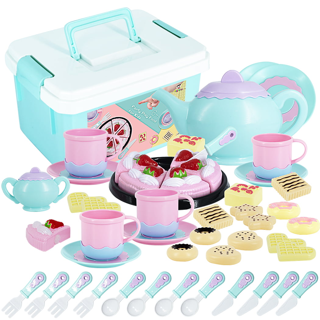 16pcs Plastic Dessert Cookies Playset Tea Party Pretend Play Toys for Kids 