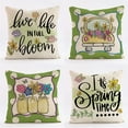 thumbnail image 1 of Fundas de almohada con diseño de margaritas, 45,7 x 45,7 cm, con diseño de flores de primavera y verano, estilo granja, suaves, para sofá, cama, decoración del hogar., 1 of 4