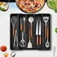 thumbnail image 4 of Expandable Cutlery Drawer Organiser 5 Compartment Large Utensil Tray | Adjustable Width (2850cm) For Kitchen Drawers, 4 of 9