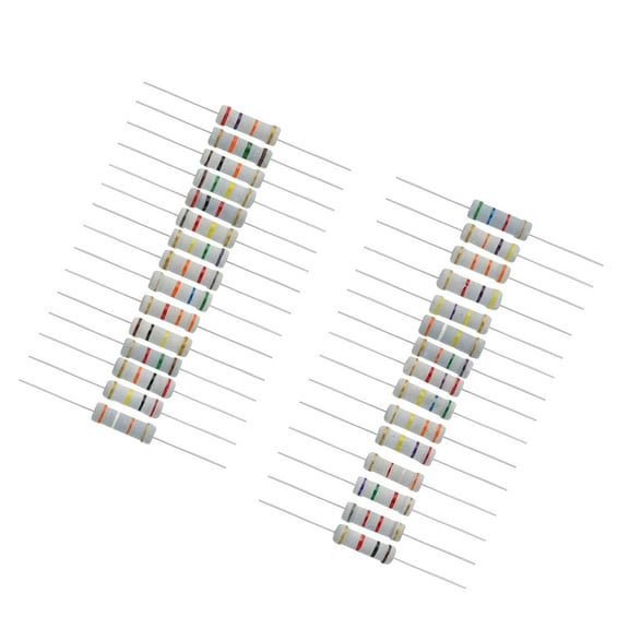 Unique Bargains 2W 1K-820K Ohm 5% Carbon Film Resistor, 30 Values Electronic Components Assortment, 150 Pack