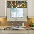 thumbnail image 2 of Coolnut Sunflower Bee Windows Valance Curtains, 54x18in Double Layer Short Blackout Window Topper Treatment for Bathroom,Kitchen,Living Room,Cafe Decor,1 Panel, 2 of 6
