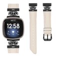 thumbnail image 2 of For Fitbit Versa 3/Versa 4/Sense/Sense 2 Black Buckle Watch Strap Genuine Cowhide Leather Wristband, 2 of 5