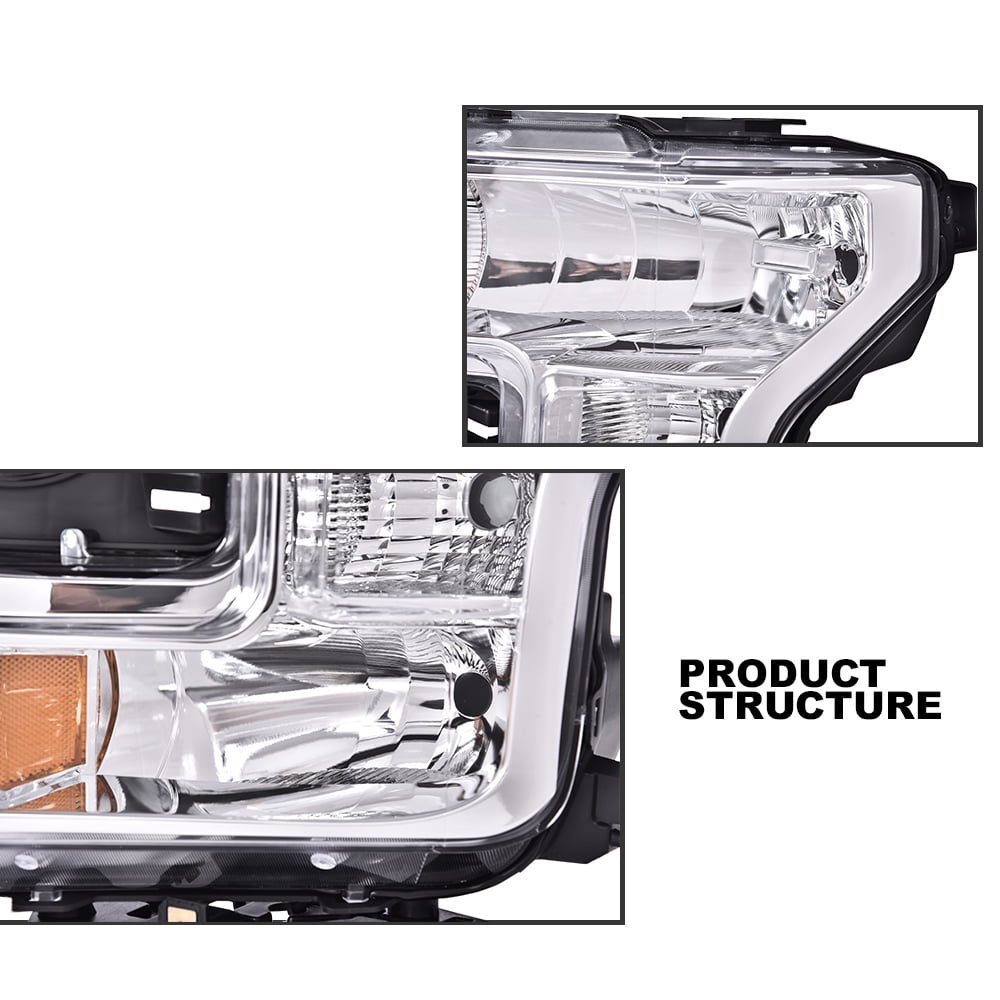 PIT66 Headlight  Halogen Headlight Headlamp Left Driver Side Fit For Ford F150 2015 2016 2017
