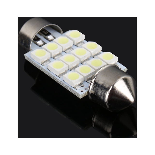 Lámpara de Coche, Bombilla LED Blanca para Coche, Adorno de 31 mm, 12 SMD, Lámpara de Luz Interior de Mapa de Cispula de3175