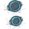 thumbnail image 2 of 2 collapsible strainers with extendable handles, perfect for draining pasta, vegetables, fruits, pasta strainers, noodle strainers, kitchen strainers., 2 of 4