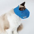 thumbnail image 2 of Cat Muzzles, Breathable and Adjustable Mesh Cat Muzzle, Prevent Cats from Scratches and Biting(Blue,L), 2 of 4