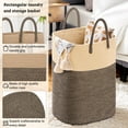 thumbnail image 2 of Artfeel Cesto Para La Ropa Sucia Cesto Para La Ropa De Cuerda De Algodón Tejido 40L Almacenamiento Versátil Para Ropa Sucia Juguetes Y Mantas Para Bebés En El Baño, La Guardería Y La Sala De Estar, 2 of 5