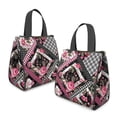 thumbnail image 2 of Pioneer Flower Floral Print Pattern Insulated Lunch Bag for Women & Adults,Large Portable Soft Cooler Lunch Bag,Thermal Food Storage Tote with Pearl Cotton,8.66L,8.75x5.75x9.5 Inch, 2 of 6