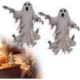 thumbnail image 3 of Liamobondopolis Tattered Ghost Resin Statue with Chain Tombstone Detail for Halloween Tabletop Haunted House Decor 3.94 In, 3 of 8