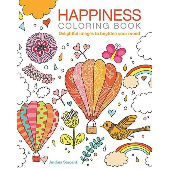 Pre-Owned Happiness Coloring Book : Delightful Images to Brighten Your Mood